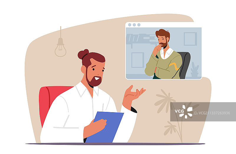 在线会议视频会议商务男人图片素材