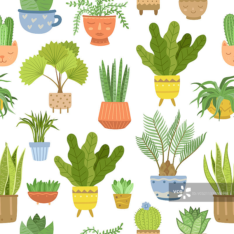 盆栽植物插画图片素材