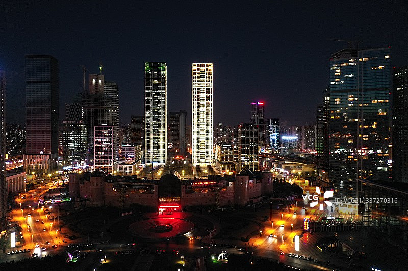 夜景 大连星海广场图片素材