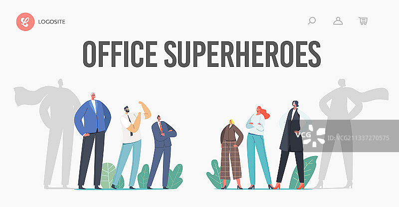 性别团队办公室超级英雄对抗图片素材