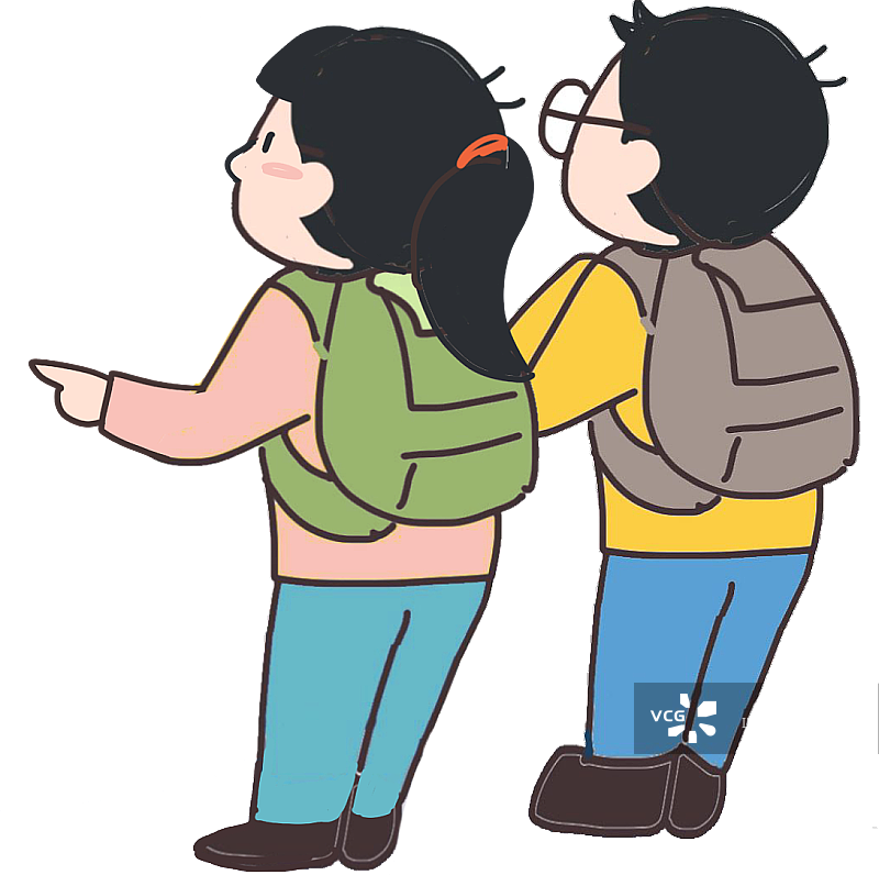 男女学生元素图片素材