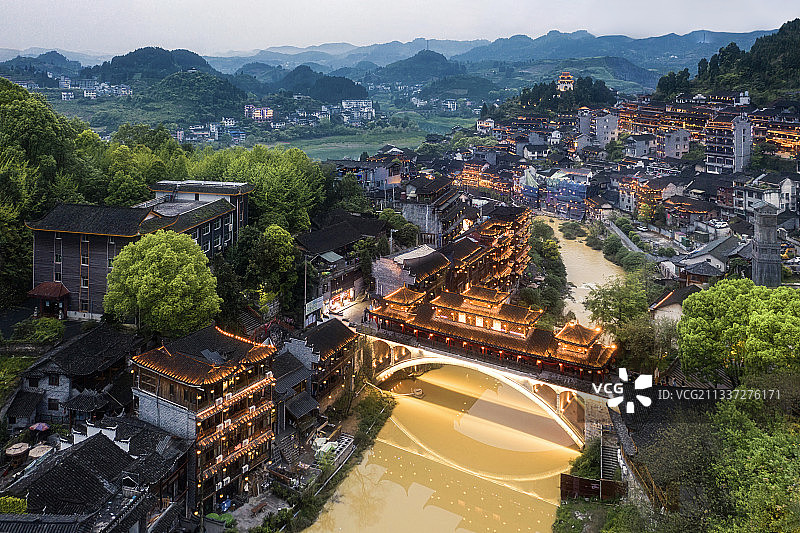 湖南芙蓉古镇风光图片素材