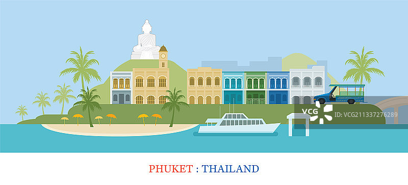 泰国普吉岛地标背景图片素材