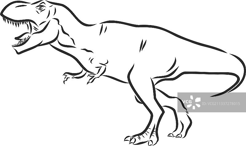 恐龙考古速写图片素材