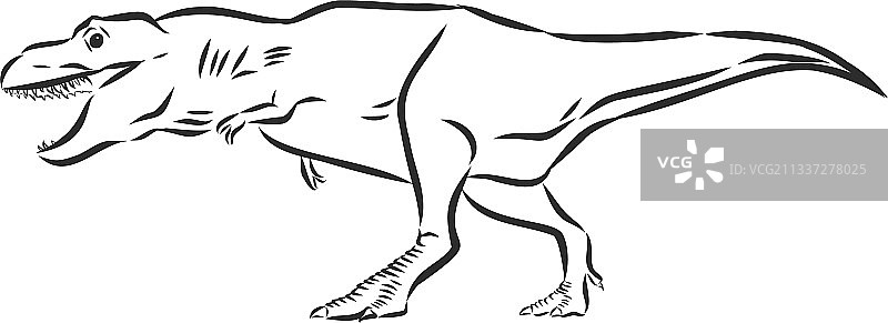 恐龙考古速写图片素材