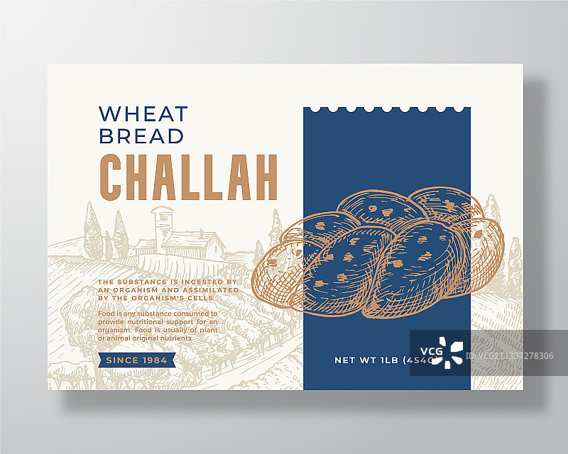 小麦面包标签模板图片素材