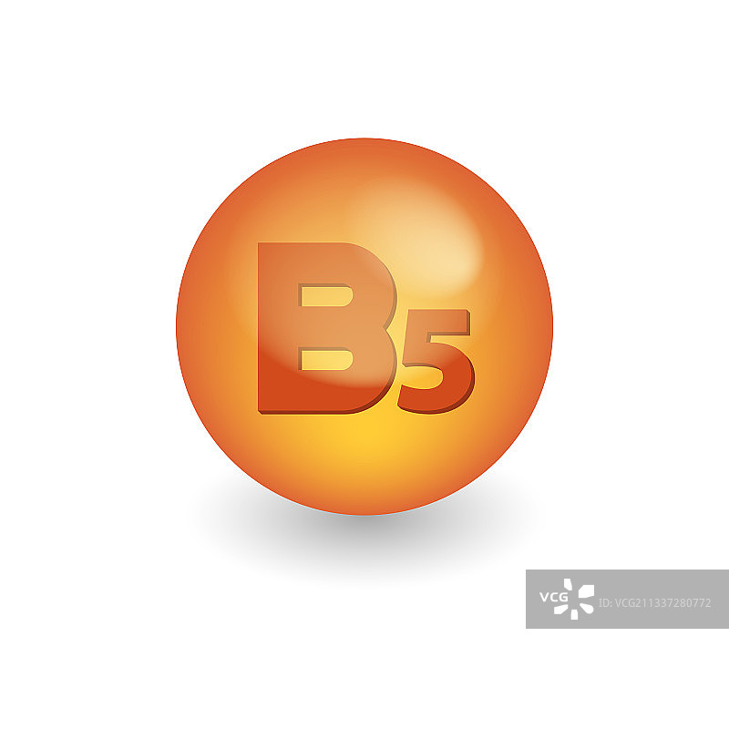 维生素B5金色图标维生素生育酚图片素材