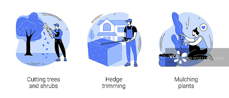 花园工作抽象概念图片素材