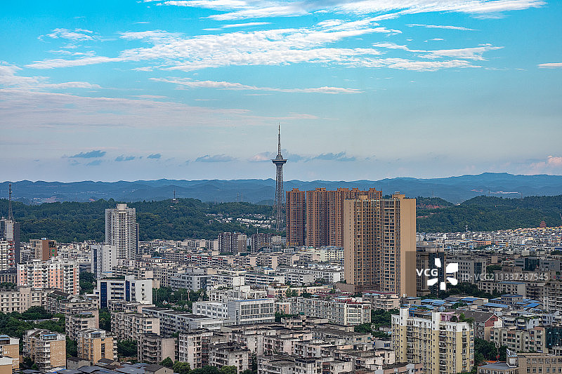 四川省德阳市旌阳区地标电视塔图片素材