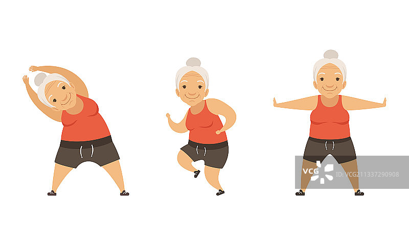 做理疗的灰发年长女性图片素材