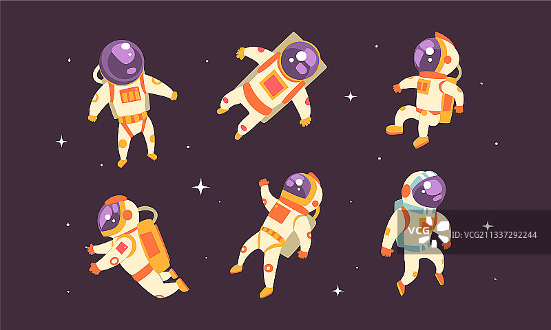 身穿宇航服漂浮在外太空的宇航员图片素材