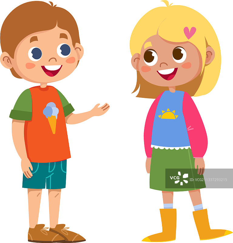 两个学生交谈场景图片素材