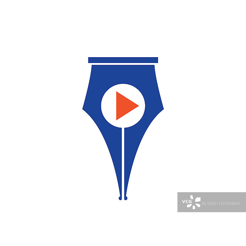 媒体笔logo设计图片素材