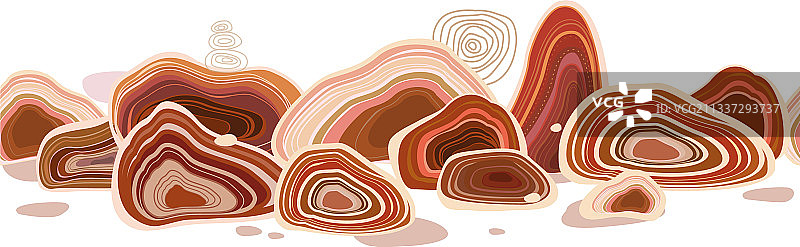 扁平抽象简约风景合集图片素材