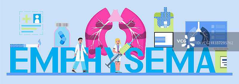 胸膜炎肺气肿概念图图片素材