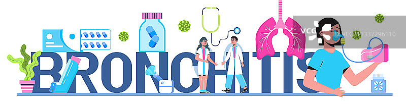 医疗网站的支气管炎概念图片素材