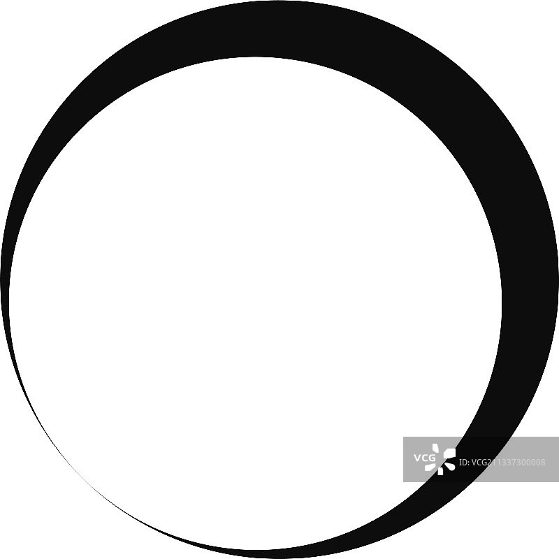 白色背景上的圆形轮廓图片素材