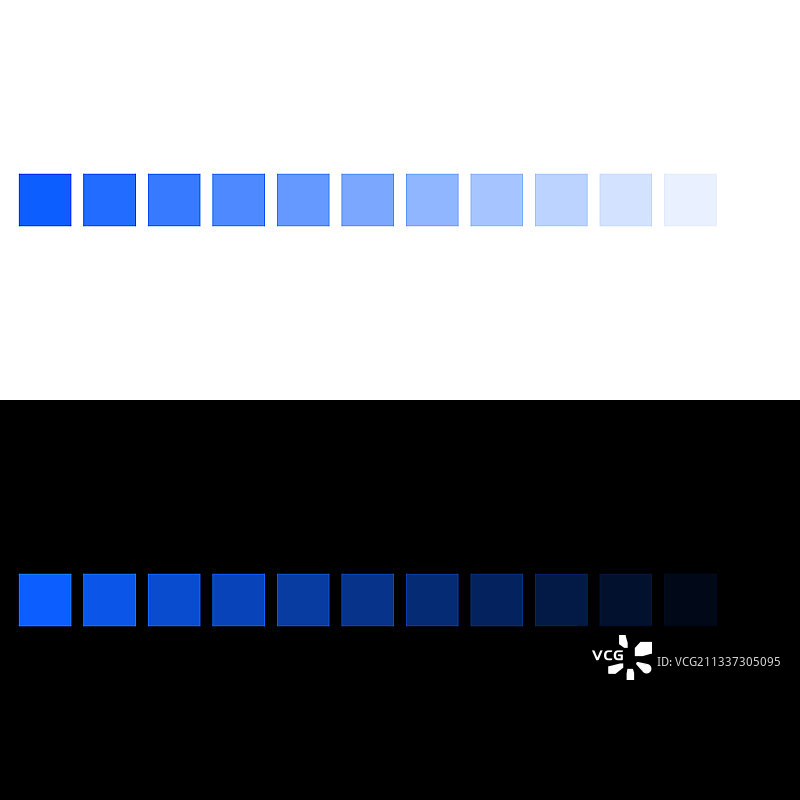 渐变为透明蓝色的蓝色调色板图片素材