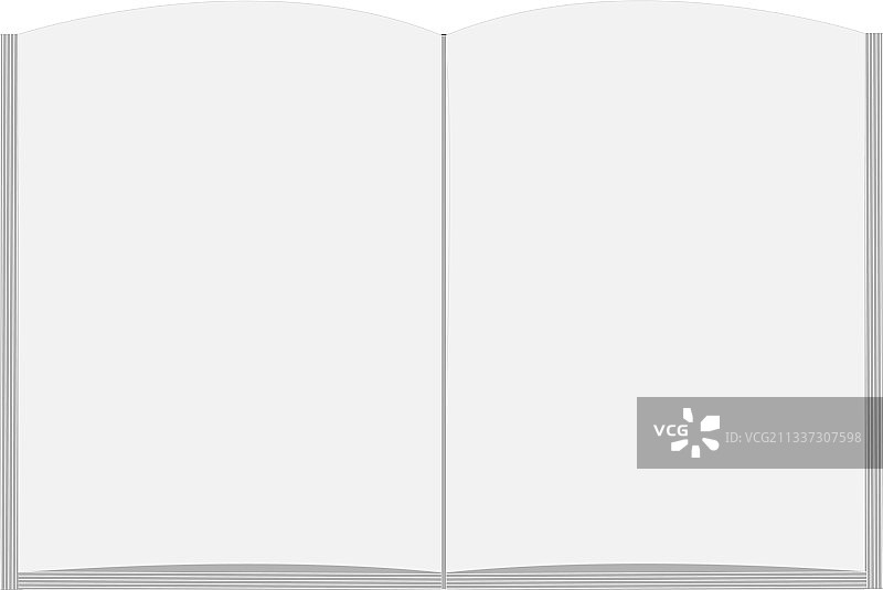 白色背景上的扁平风格空白书本图片素材