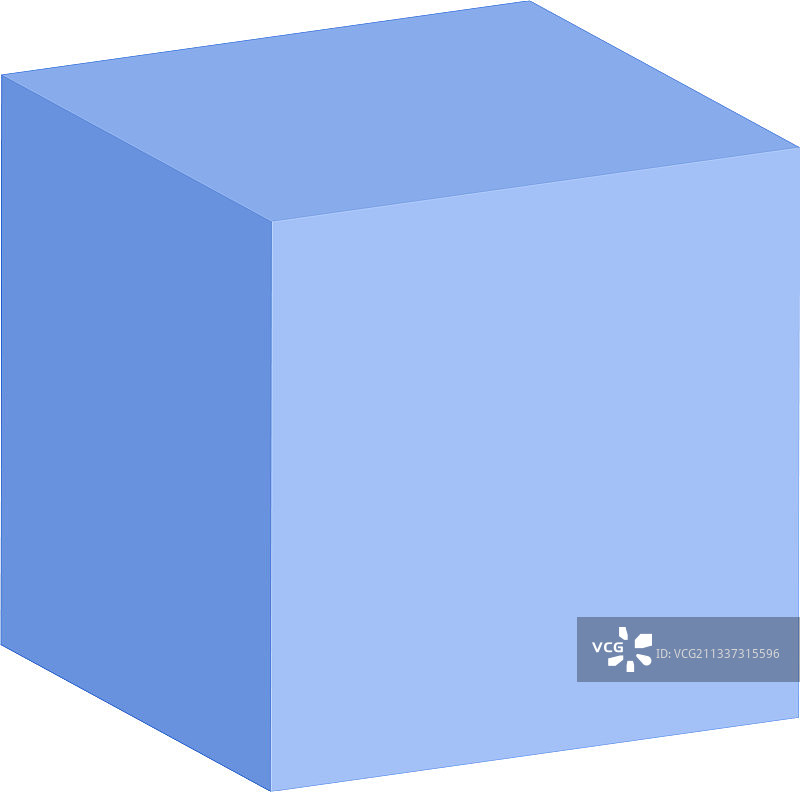 白色背景上孤立的蓝色3D立方体图片素材