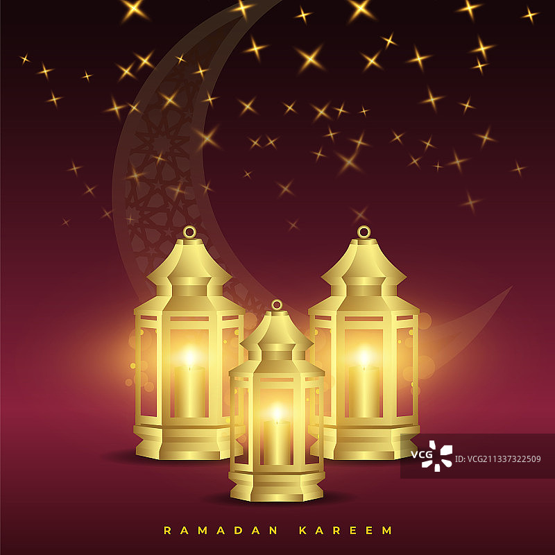 开斋节伊斯兰贺卡背景图片素材