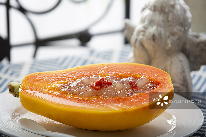 中华美食木瓜炖雪蛤图片素材