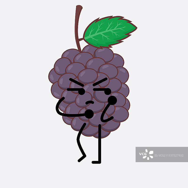 可爱的桑葚果卡通形象图片素材