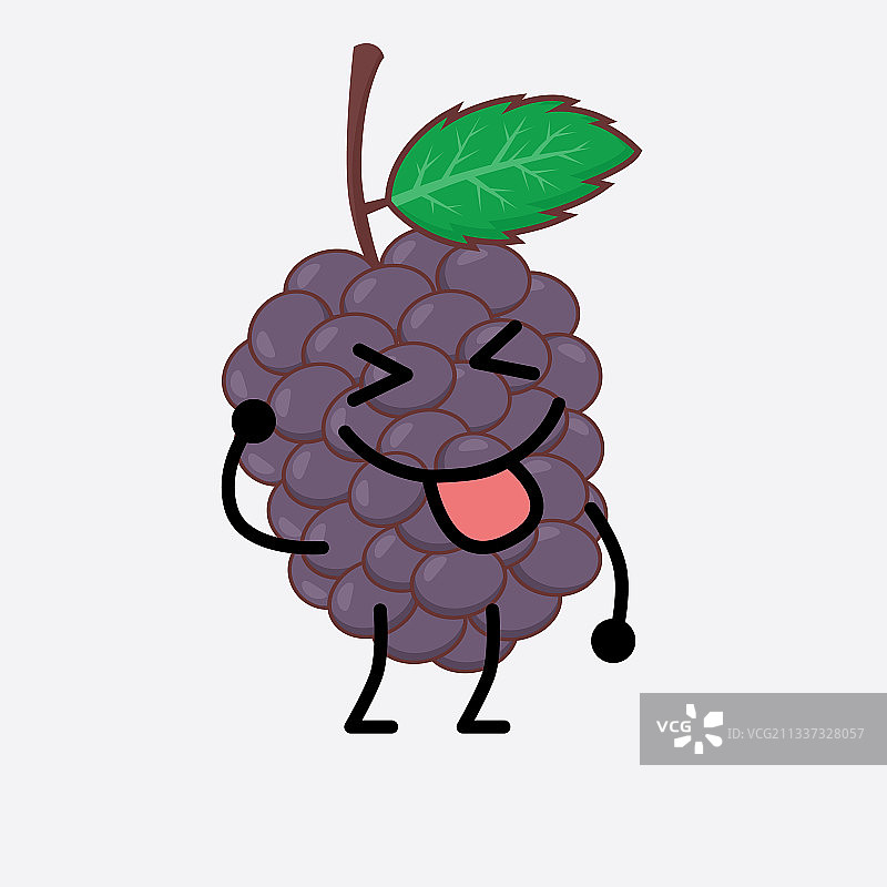 可爱的桑葚果卡通形象图片素材