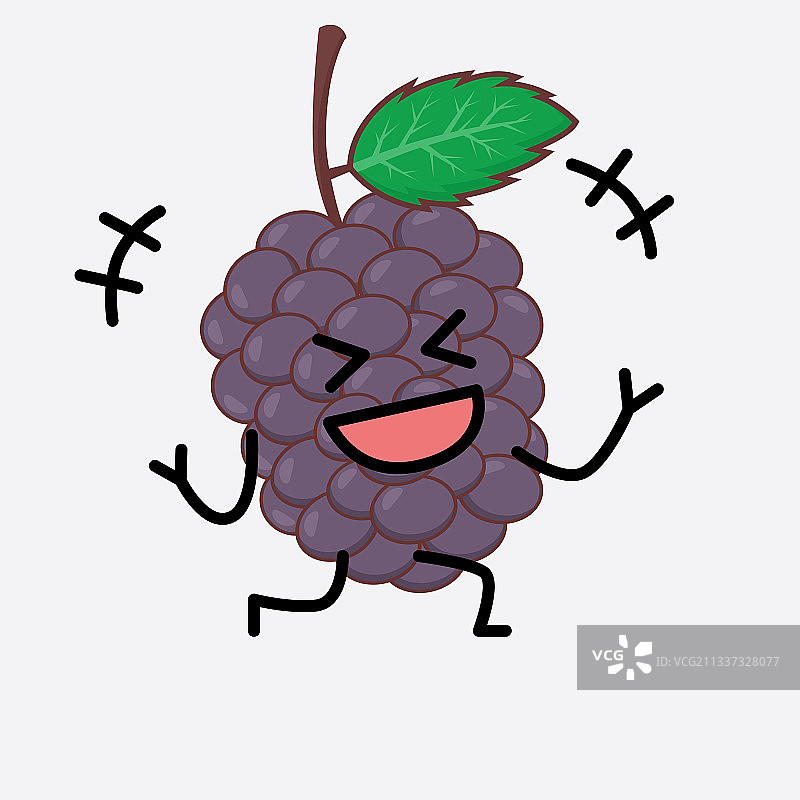 可爱的桑葚果卡通形象图片素材