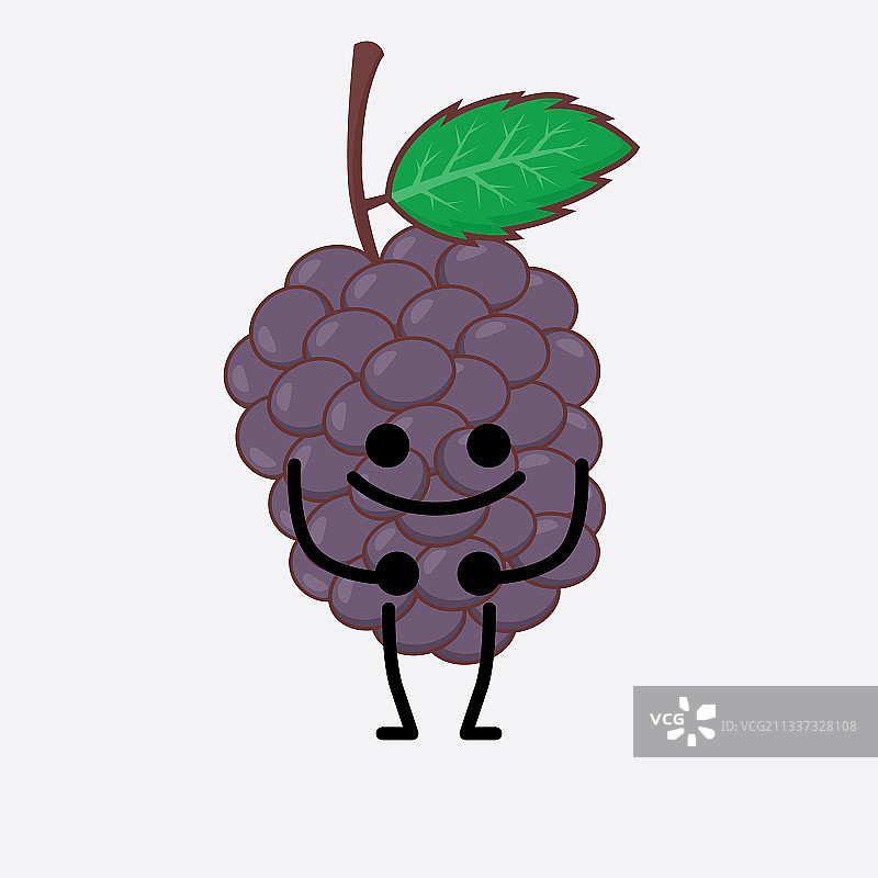 可爱的桑葚果卡通形象图片素材
