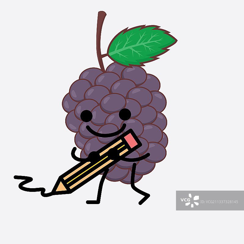 可爱的桑葚果卡通形象图片素材