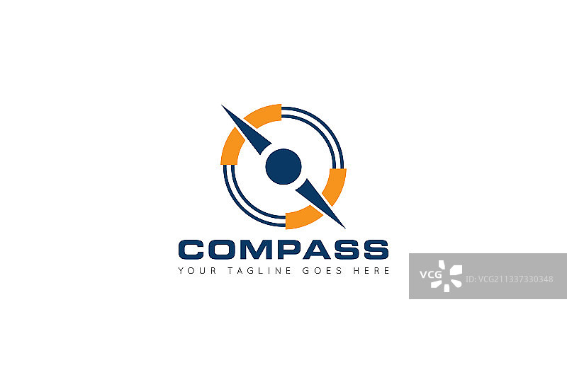 指南针标志和图标设计模板图片素材