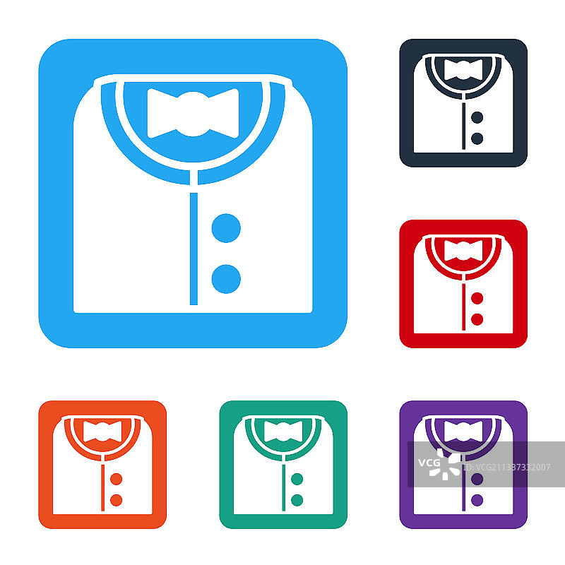 白色背景上的白色西装图标图片素材