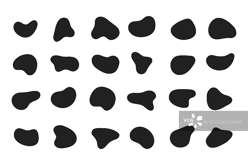 24款现代液体不规则斑点抽象图形图片素材