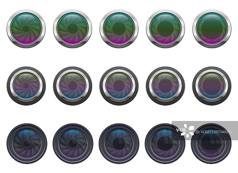 白色背景上的相机镜头设计图片素材