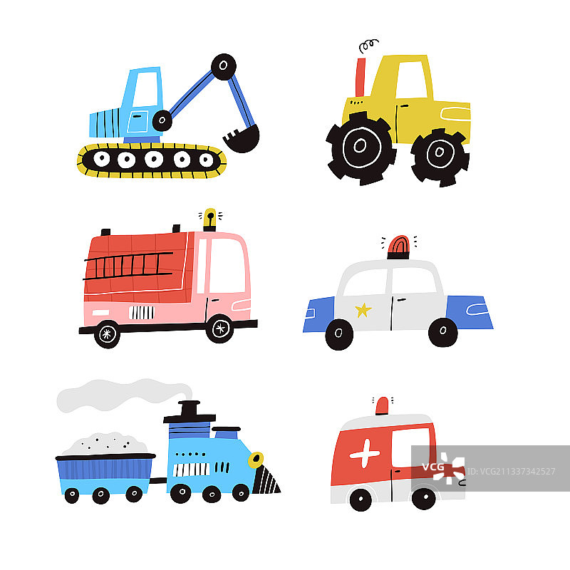 可爱的卡通汽车合集图片素材