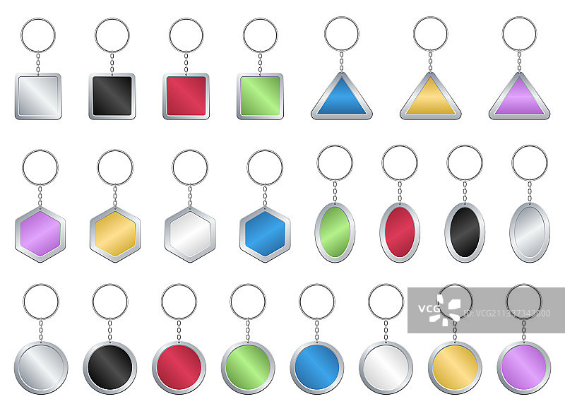 白色背景上的钥匙链设计图片素材