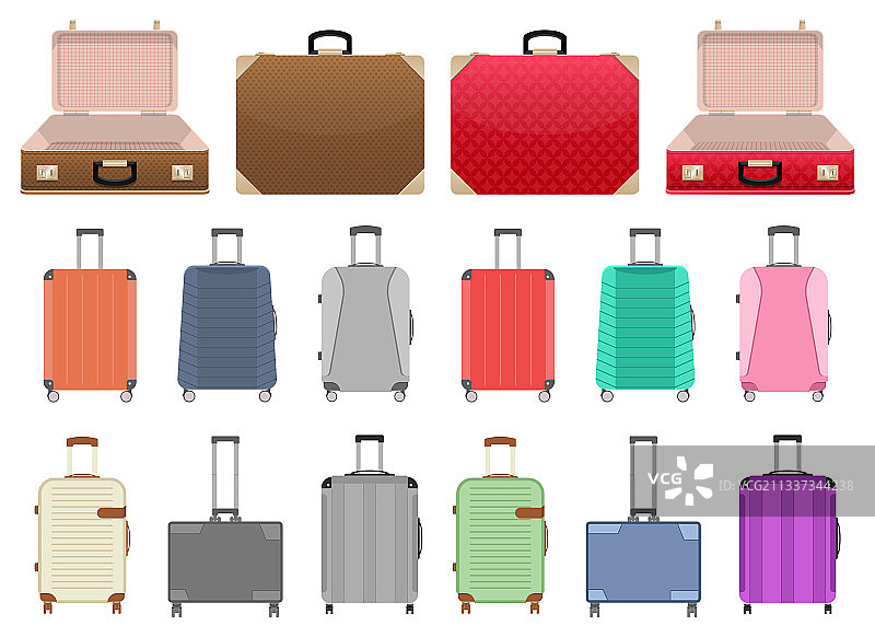 白色背景上的行李箱设计图片素材