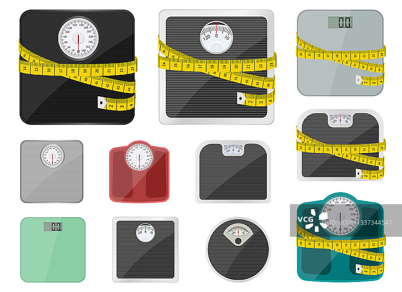 白色背景的浴室体重秤设计图片素材