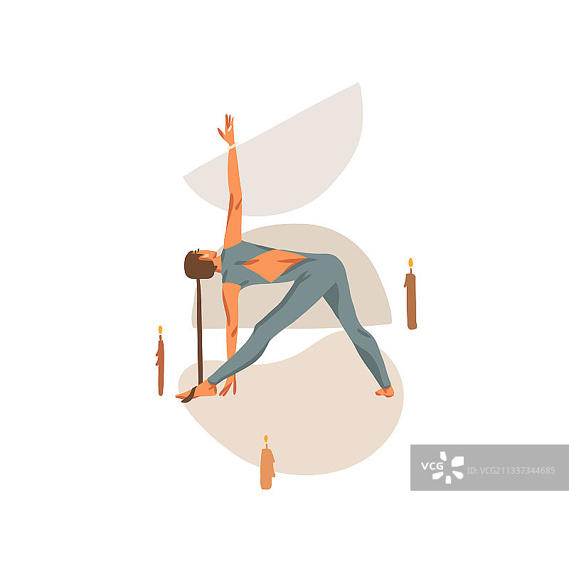 手绘抽象波西米亚风图案图片素材