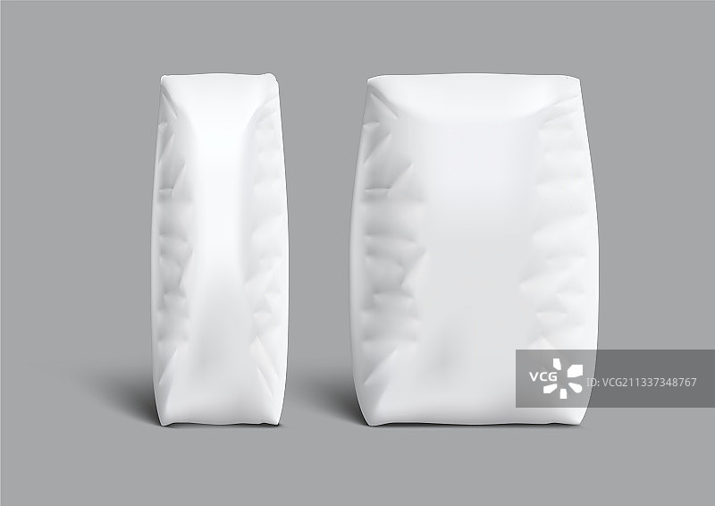 白色面粉袋或散装产品袋图片素材