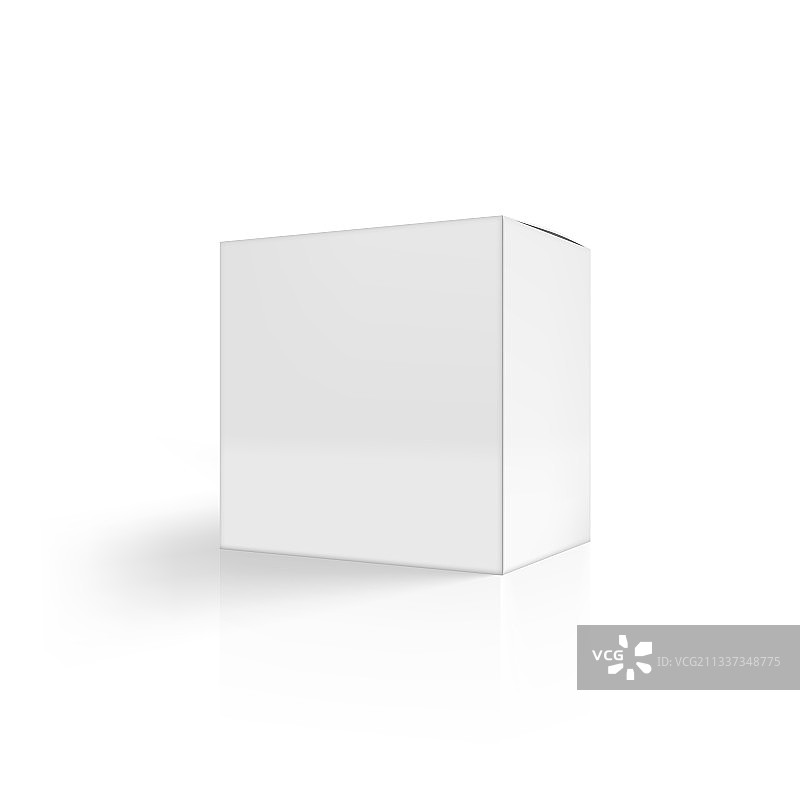 白色背景上的透明大纸箱图片素材