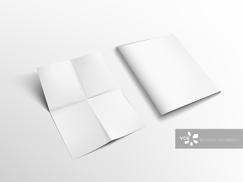 对折A4纸和宣传册图片素材