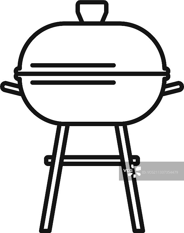 鸡肉火盆图标轮廓样式图片素材