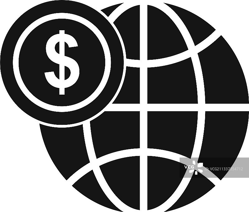 全球信用合作社图标简约风格图片素材
