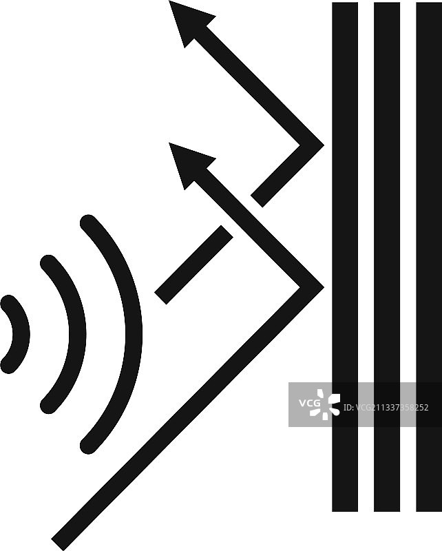 隔音墙图标简约风格图片素材