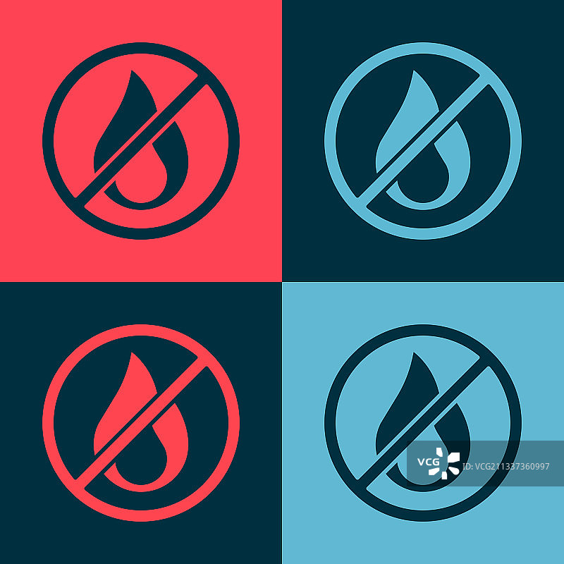 波普艺术风格的禁止烟火图标图片素材