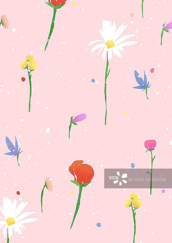 花朵插图图片素材