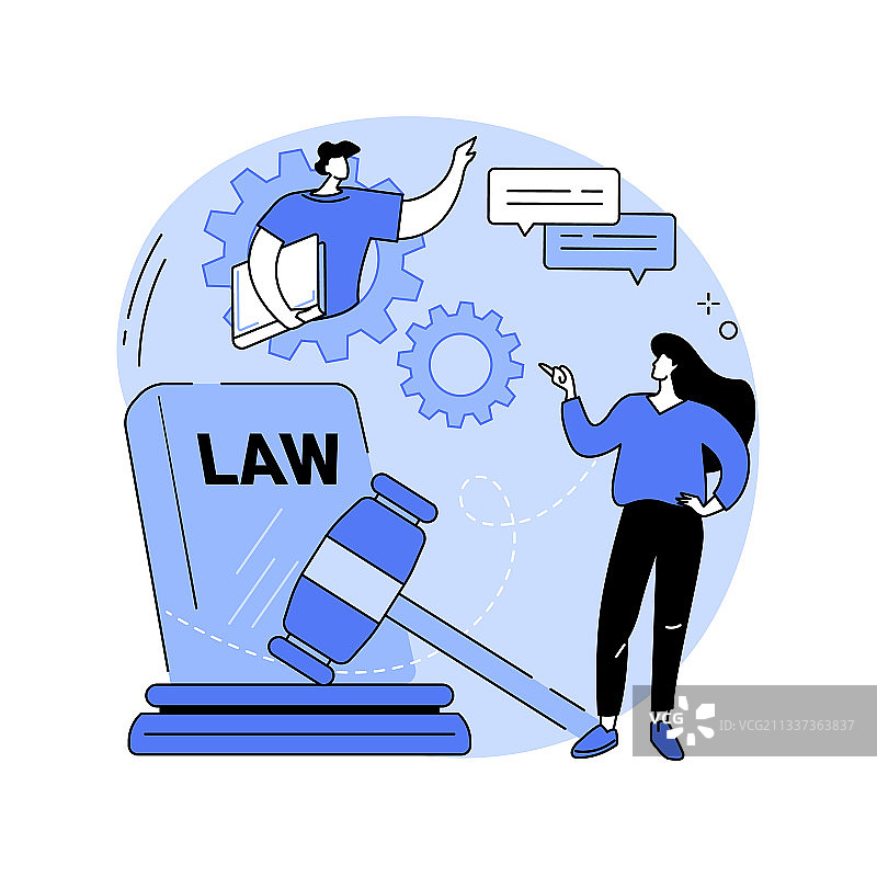 诉讼支持抽象概念图片素材