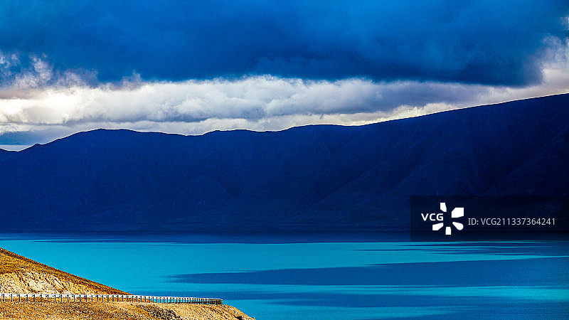 那曲，班戈县，巴木错风光图片素材